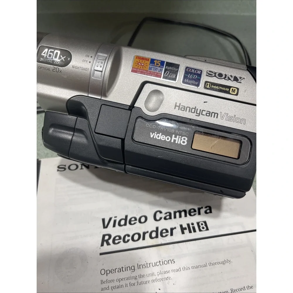 Sony Handycam Vision CCD-TRV108 Video Hi8 Camcorder 460x Digital Zoom 2002 Works